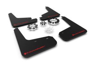 Tesla Model Y Mud Flap - Rally Armor - UR, Red Logo - Black - `20-`26 Tesla Model Y Mud Flap - Rally Armor - UR, Red Logo - Black - `20-`26